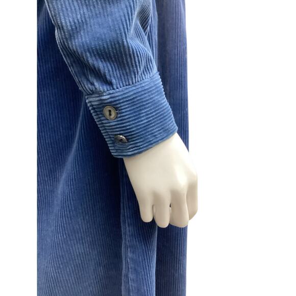 Vintage Laura Ashley Dress Women’s SZ M Corduroy Made In Ireland Blue Beautiful - Picture 4 of 5